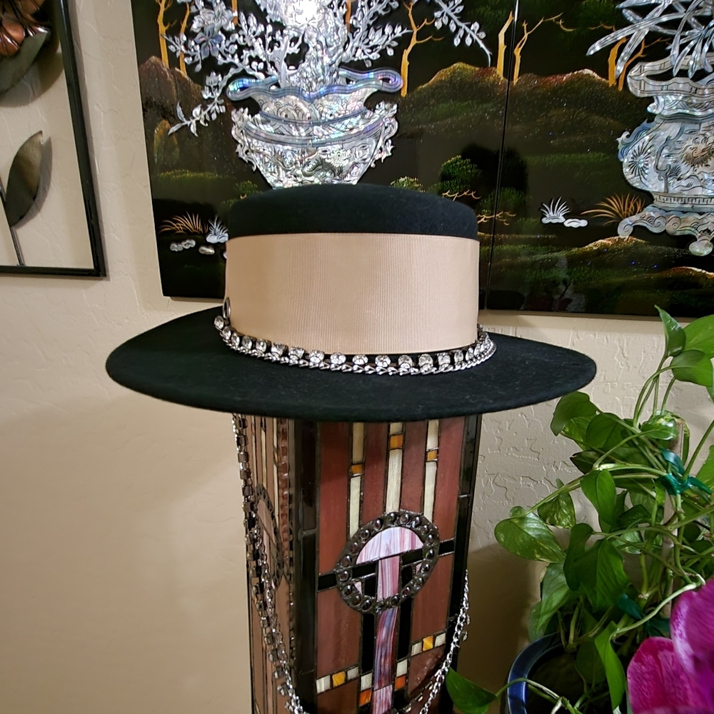 Embellished chain hat